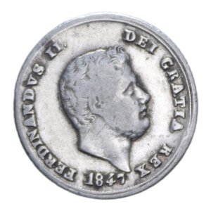 obverse: REGNO DELLE DUE SICILIE FERDINANDO II (1830-1859) CARLINO 10 GRANA 1847 R AG. 2,29 GR. qBB