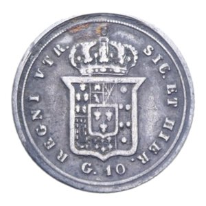 reverse: REGNO DELLE DUE SICILIE FERDINANDO II (1830-1859) CARLINO 10 GRANA 1848 RRR AG. 2,30 GR. qBB