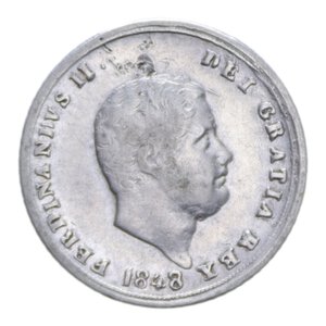 obverse: REGNO DELLE DUE SICILIE FERDINANDO II (1830-1859) CARLINO 10 GRANA 1848 R AG. 2,24 GR. qBB/BB
