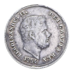 obverse: REGNO DELLE DUE SICILIE FERDINANDO II (1830-1859) CARLINO 10 GRANA 1854 AG. 2,33 GR. BB