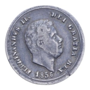 obverse: REGNO DELLE DUE SICILIE FERDINANDO II (1830-1859) CARLINO 10 GRANA 1856 NC AG. 2,30 GR. qBB/BB
