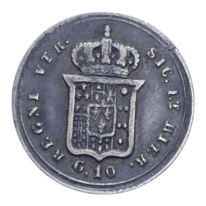 reverse: REGNO DELLE DUE SICILIE FERDINANDO II (1830-1859) CARLINO 10 GRANA 1856 NC AG. 2,30 GR. qBB/BB