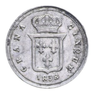 reverse: REGNO DELLE DUE SICILIE FERDINANDO II (1830-1859) 1/2 CARLINO 5 GRANA 1838 (PUNTO TRA I GIGLI) AG. 1,14 GR. BB+