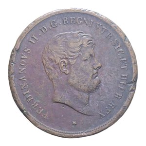 obverse: REGNO DELLE DUE SICILIE FERDINANDO II (1830-1859) 10 TORNESI 1851 RR CU. 30,27 GR. qBB