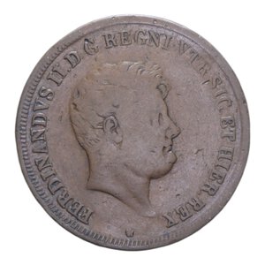 obverse: REGNO DELLE DUE SICILIE FERDINANDO II (1830-1859) 5 TORNESI 1848 R CU. 16,04 GR. MB+