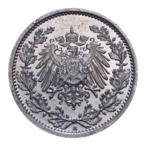 obverse: GERMANIA 1/2 MARK 1917 A AG. 2,78 GR. qSPL (PATINATA)