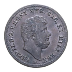 obverse: REGNO DELLE DUE SICILIE FERDINANDO II (1830-1859) 1/2 TORNESE 1853 CU. 1,50 GR. SPL
