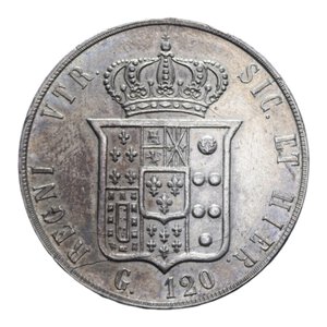 reverse: REGNO DELLE DUE SICILIE FRANCESCO II (1859-1860) PIASTRA 120 GRANA 1859 AG. 27,52 GR. BB-SPL/qSPL
