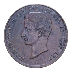 obverse: REGNO DELLE DUE SICILIE FRANCESCO II (1859-1860) 10 TORNESI 1859 NAPOLI CU. 29,11 GR. BB+