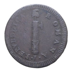 obverse: PRIMA REPUBBLICA ROMANA ROMA (1798-1799) 2 BAIOCCHI S. DATA CU. 18,63 GR. qBB