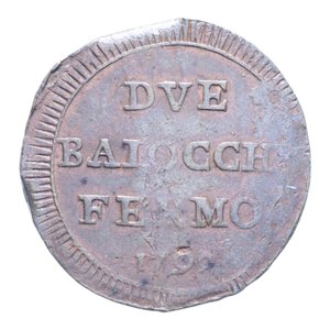 reverse: PRIMA REPUBBLICA ROMANA FERMO (1798-1799) 2 BAIOCCHI 1798 R CU. 19,54 GR. qBB