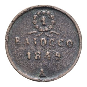 reverse: SECONDA REPUBBLICA ROMANA ANCONA (1848-1849) BAIOCCO 1849 CU. 11,69 GR. BB
