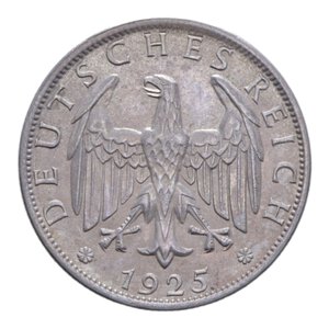 obverse: GERMANIA WEIMAR REPUBLIC 2 REICHSMARK 1925 A AG. 10,01 GR. SPL+