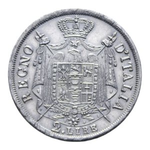 reverse: NAPOLEONE I RE D ITALIA (1805-1814) 2 LIRE 1811 MILANO AG. 9,96 GR. qSPL/SPL