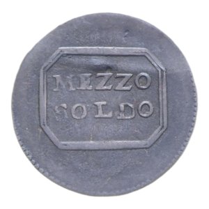 reverse: REGNO D ETRURIA CARLO LUDOVICO (1803-1807) 1/2 SOLDO 1805 FIRENZE NC CU. 1,12 GR. BB (TONDELLO DEFORMATO)