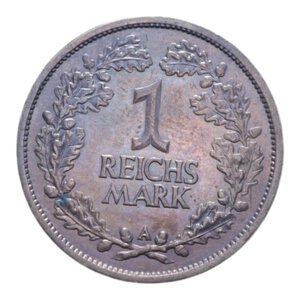 reverse: GERMANIA WEIMAR REPUBLIC 1 REICHSMARK 1925 A AG. 4,98 GR. qSPL (PATINATA)