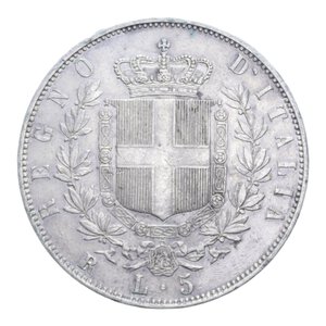 reverse: VITT. EMANUELE II (1861-1878) 5 LIRE 1870 ROMA R 24,97 GR. BB-SPL