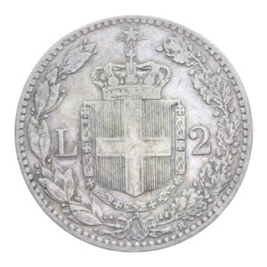 reverse: UMBERTO I (1878-1900) 2 LIRE 1899 ROMA NC AG. 9,94 GR. BB