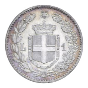 reverse: UMBERTO I (1878-1900) 1 LIRA 1900 ROMA AG. 4,99 GR. SPL+ (TRACCE DI LEGGERA PULIZIA)