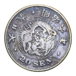 reverse: GIAPPONE MUTSUHITO 20 SEN 1873-1905 AG. 5,29 GR. BB