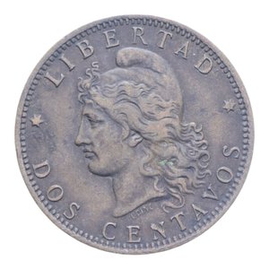 reverse: ARGENTINA 2 CENTAVOS 1888 CU. 9,66 GR. BB+