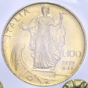 reverse: VITT. EMANUELE III (1900-1943) 100 LIRE 1932 A. X R AU. 8,8 GR. qFDC (SIGILLATA ERPINI) 