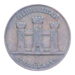 reverse: GIBILTERRA VICTORIA 2 QUARTS 1842 CU. 10,36 GR. qBB