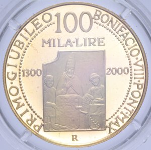 reverse: 100000 LIRE 2000 PRIMO GIUBILEO AU 15 GR. IN COFANETTO PROOF