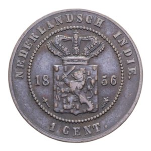 reverse: INDIE OLANDESI 1 CENT. 1856 CU. 4,94 GR. BB-SPL