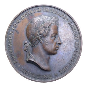 reverse: REGNO LOMBARDO VENETO FERDINANDO I 1838 PER L INCORONAZIONE AE. 62,10 GR. 52 MM. qSPL (COLPETTI AL BORDO)