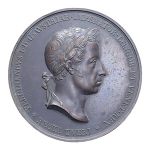 reverse: REGNO LOMBARDO VENETO FERDINANDO I 1838 PER L INCORONAZIONE AE. 56,45 GR. 52 MM. qSPL (COLPETTI AL BORDO)