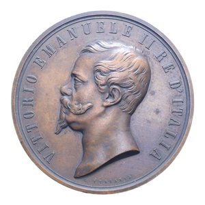 reverse: REGNO D ITALIA VITT. EMANUELE II MEDAGLIA 1861 ESPOSIZIONE ITALIANA IN FIRENZE AE. 99,27 GR. 55,5 MM. SPL
