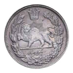 reverse: IRAN 1000 DINARS 1323 (1905) AG. 4,63 GR. qSPL