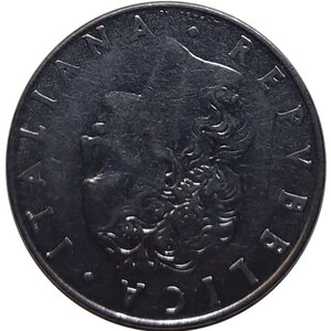 obverse: 50 lire 1978 asse spostato 180 gradi