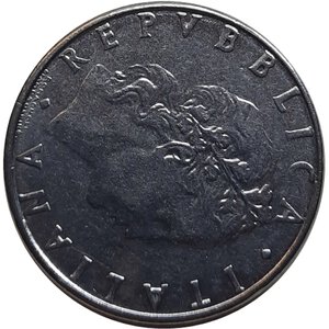 obverse: 50 lire 1989 asse spostato 110 gradi
