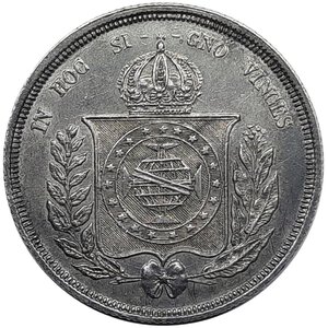 reverse: Brasile 500 reis argento 1865