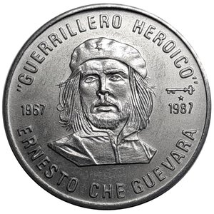reverse: Cuba 1 peso  1987 Che Guevara