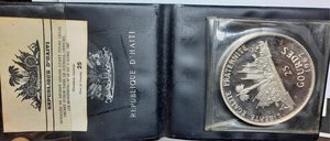 obverse: Haiti 25 gourdes argento 1967, confezione originaale