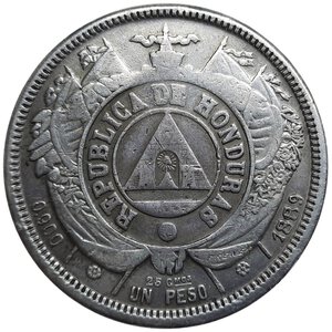 obverse: Honduras 1 peso argento  1889