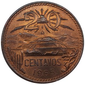 obverse: Messico 20 centavos 1965