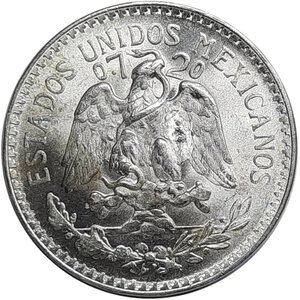 reverse: Messico 50 centavos argento  1944 FDC