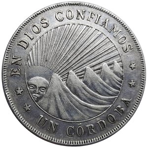 obverse: Nicaragua , 1 cordoba argento 1912 , RARA