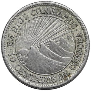 obverse: Nicaragua , 10 centavos de cordoba 1936