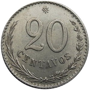 obverse: Paraguay , 20 centavos 1903 , Rara
