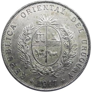 obverse: Uruguay ,1 peso argento 1917 Eccezionale