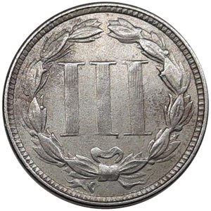obverse: U.S.A. 3 cents 1870