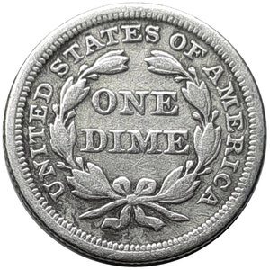 obverse: U.S.A. Dime argento 1853 