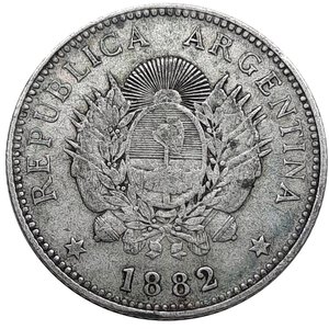obverse: ARGENTINA 20 Centavos argento 1882