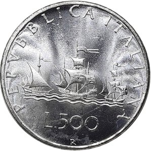 reverse: 500 Lire Caravelle argento 1967, FDC
