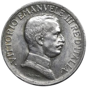reverse: Vittorio Emanuele III 1 Lira Quadriga argento 1917 SPL
